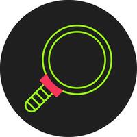 Magnifying,Glass Glyph Circle Icon vector