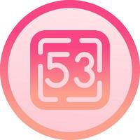 Fifty Three solid circle gradeint Icon vector