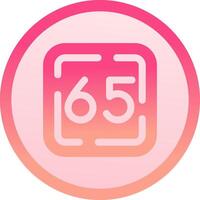 Sixty Five solid circle gradeint Icon vector