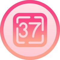 Thirty Seven solid circle gradeint Icon vector