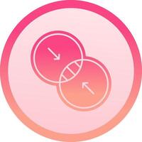 Combine solid circle gradeint Icon vector