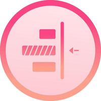Right alignment solid circle gradeint Icon vector