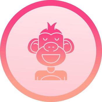 Relieved solid circle gradeint Icon vector
