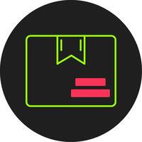 Box Glyph Circle Icon vector