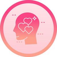 In love solid circle gradeint Icon vector