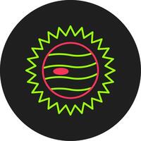 Eclipse Glyph Circle Icon vector