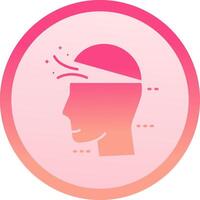 Open mind solid circle gradeint Icon vector