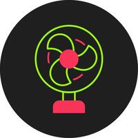 Fan Glyph Circle Icon vector