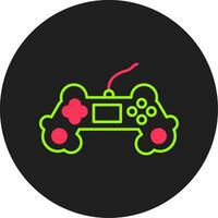 Game Controller Glyph Circle Icon vector