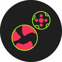Planets Glyph Circle Icon vector