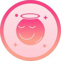 Angel solid circle gradeint Icon vector