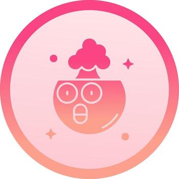 Exploding solid circle gradeint Icon vector