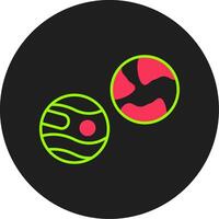 Planets Glyph Circle Icon vector