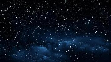 AI generated Night sky filled with stars. Mysterious background. Concept of astronomy, cosmos, space exploration, stargazing. photo