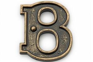AI generated Large bold number 8 on a plain white background, perfect for design and educational concepts photo