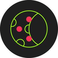 Moon Phase Glyph Circle Icon vector