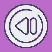 Previous Track Circle Vector Icon