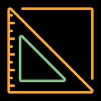Triangular Ruler Vector Icon