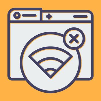 Connection Error Vector Icon