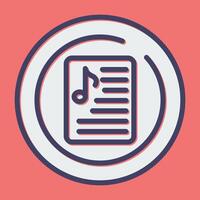 Music Playlist Circle Vector Icon