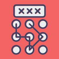 Pattern Lock Vector Icon
