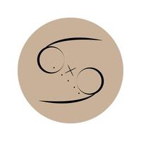 The zodiac sign is Gemini. Vector icon in a beige grunge circle.