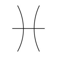 The zodiac sign is Pisces. Editable vector icon in a minimalistic style.