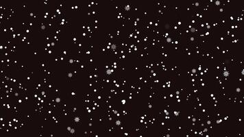 Snowfall with Snowflakes dropping down animation on Alpha Channel. Winter snow white a falling down overlay 2d cartoon animation. winter heavy snowfall storm. video