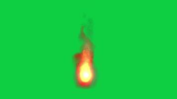 Fackel Feuer Flamme Animation, Feuer Fackel Verbrennung Animation bewirken auf Grün Bildschirm Hintergrund video