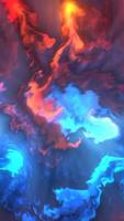 Colorful glowing fluid simulation vertical background animation video