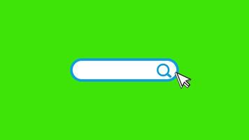 procurar Barra animação com volta forma em verde tela, em branco animado procurar motor Barra inquerir em verde tela fundos, Internet navegando procurar Barra botão, em branco linha texto caixa para procurando. video