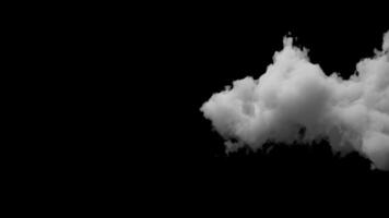 3d animatie van een wolk in beweging aan de overkant een kader. video