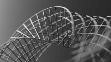 Looped 3D animation of the rotation of a geometric Mobius figure. video