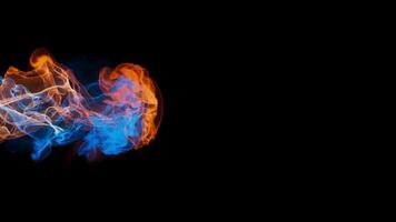 3D animation of two flames. video