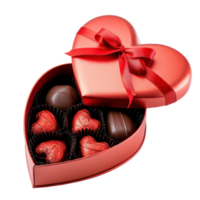 ai gegenereerd Valentijnsdag dag geschenk doos met chocolaatjes png