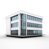 AI generated 3d rendering of a modern office building png