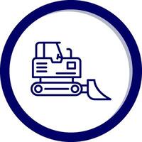 Bulldozer Vecto Icon vector