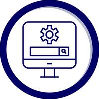 Computer Search Engine Vecto Icon vector