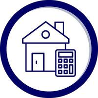 House Cost Calculator Vecto Icon vector