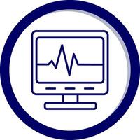 ecg leyendo vecto icono vector