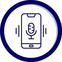 Mobile Voice Assistant Vecto Icon vector