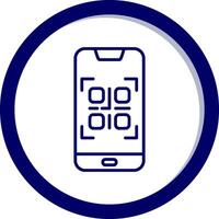 Smartphone QR Code Vecto Icon vector