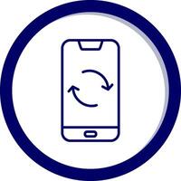 Smartphone Data Sync Vecto Icon vector