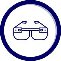 Smart Glasses Vecto Icon vector