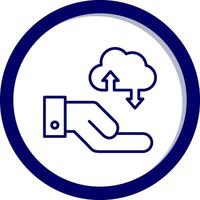 Cloud Data Transfer Vecto Icon vector