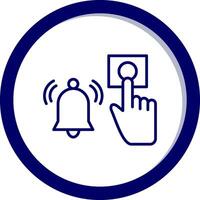 Emergency Alarm Button Vecto Icon vector