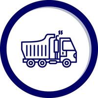 Dumper Truck Vecto Icon vector