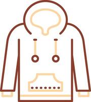 Hoodie Line Two Color Icon vector