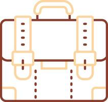Suitcase Line Two Color Icon vector