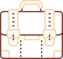 Suitcase Line Two Color Icon vector